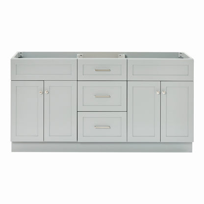 Bradford 66-inch Grey base cabinet on white back ground front view main image