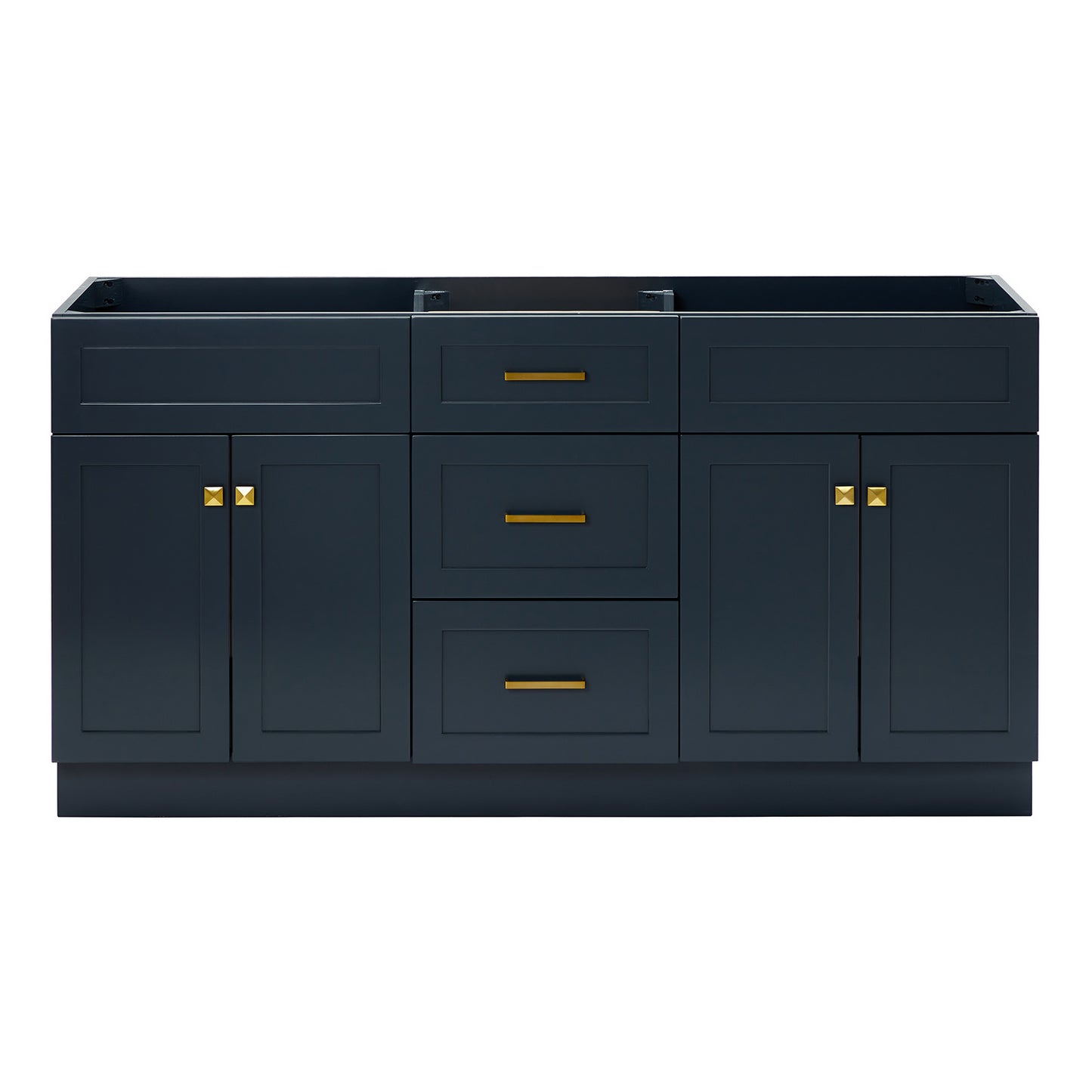 Bradford 66-inch Midnight Blue base cabinet on white back ground front view main image