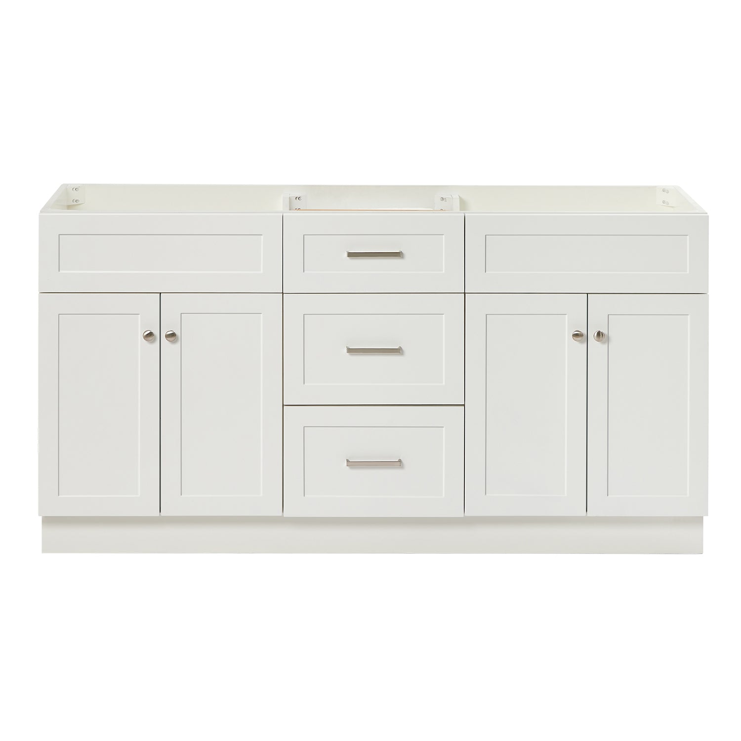 Bradford 66-inch White base cabinet on white back ground front view main image