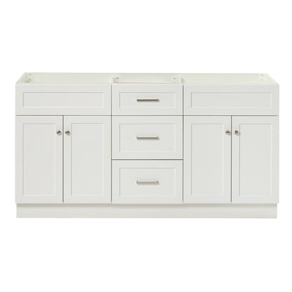 Bradford 66-inch White base cabinet on white back ground front view main image