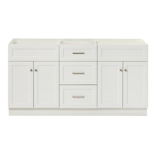 Bradford 66-inch White base cabinet on white back ground front view main image