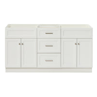 Bradford 66-inch White base cabinet on white back ground front view main image
