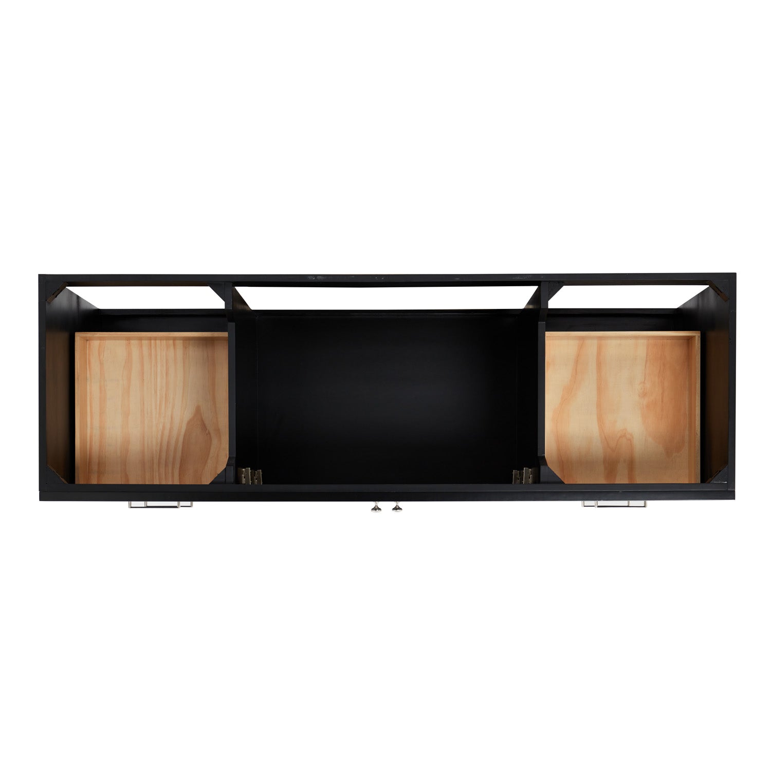 Bradford 66-inch Black base cabinet on white back ground top down