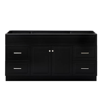 Bradford 66-inch Black base cabinet on white back ground front view main image