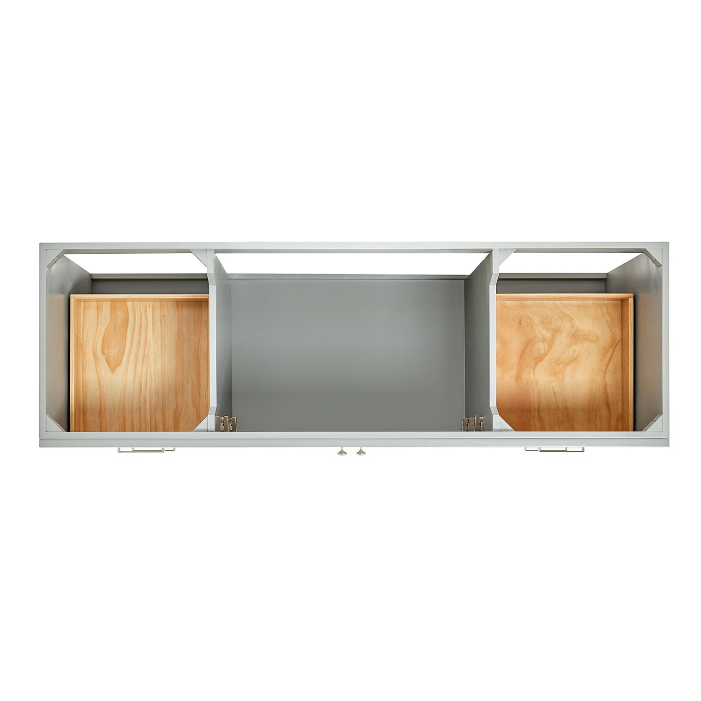 Bradford 66-inch Grey base cabinet on white back ground top down