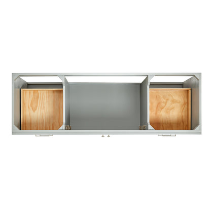 Bradford 66-inch Grey base cabinet on white back ground top down