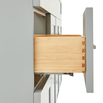 Bradford 66-inch Grey base cabinet on detail 1