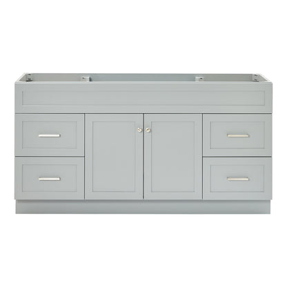 Bradford 66-inch Grey base cabinet on white back ground front view main image