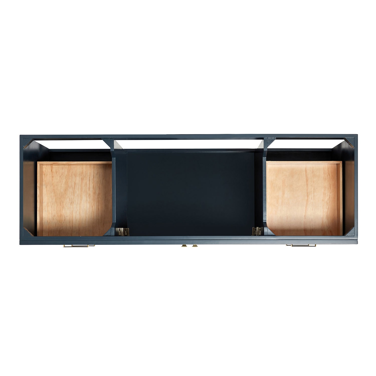 Bradford 66-inch Midnight Blue base cabinet on white back ground top down