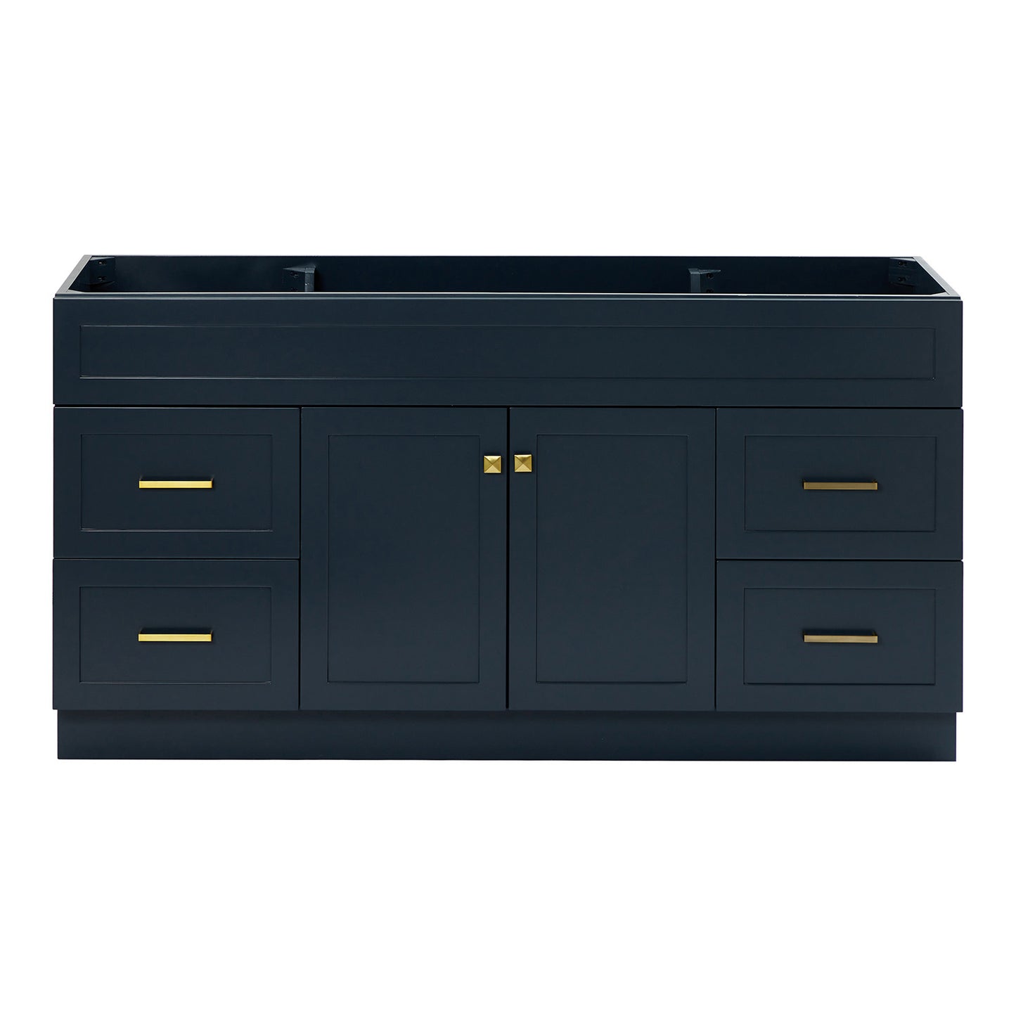 Bradford 66-inch Midnight Blue base cabinet on white back ground front view main image