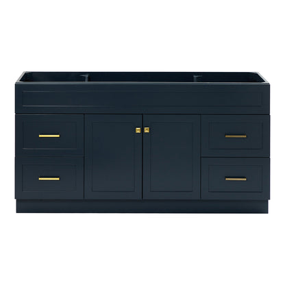Bradford 66-inch Midnight Blue base cabinet on white back ground front view main image
