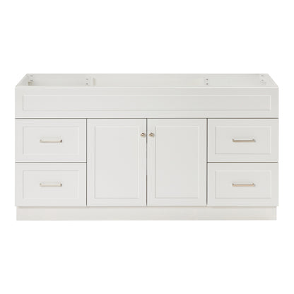 Bradford 66-inch White base cabinet on white back ground front view main image