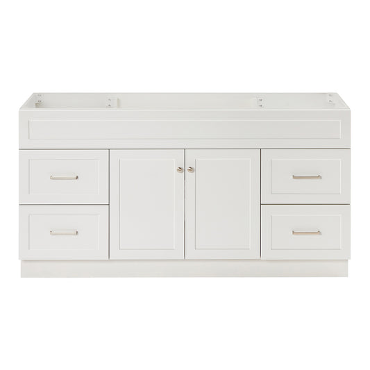 Bradford 66-inch White base cabinet on white back ground front view main image