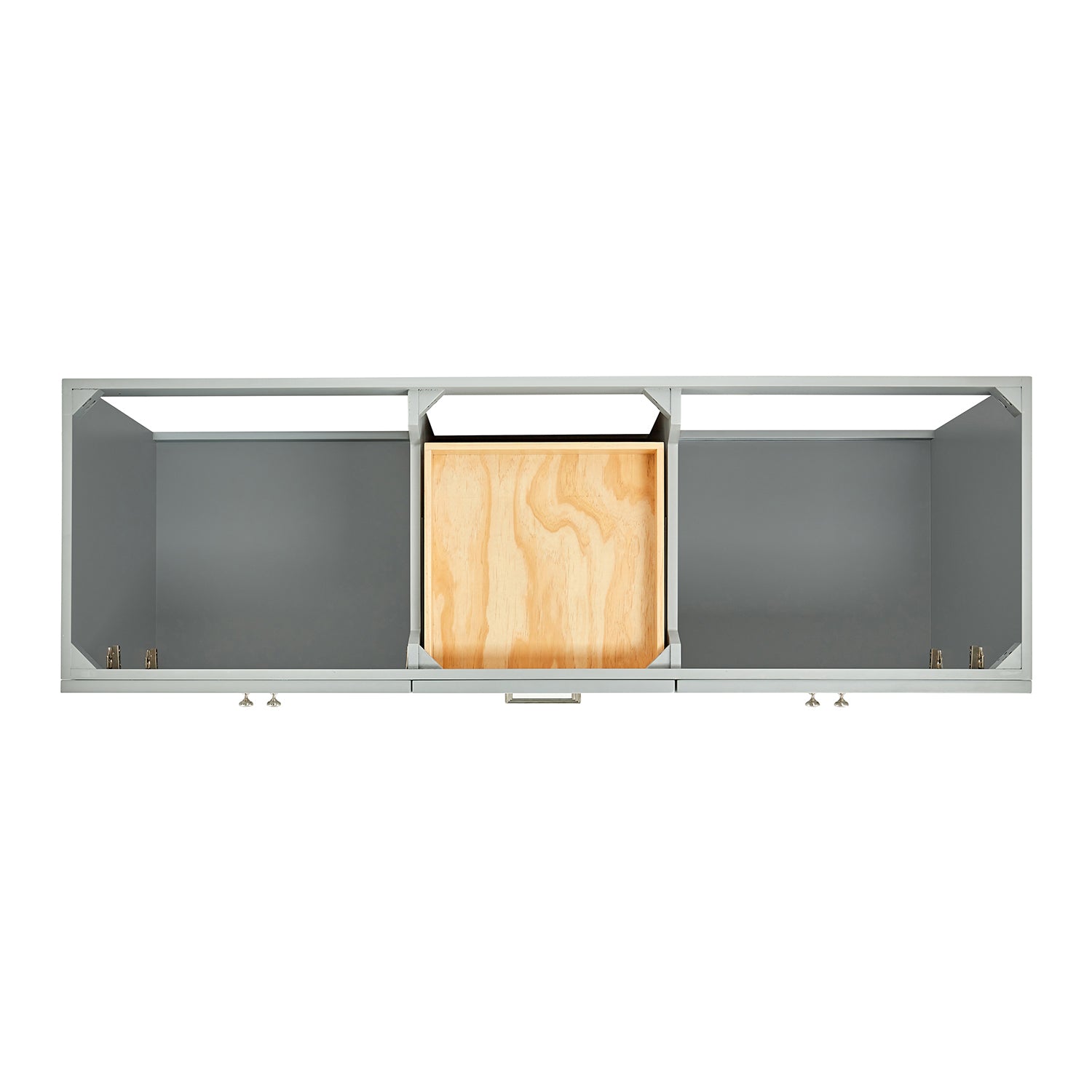 Bradford 66-Inch Grey bathroom vanity on white background – product photo 3