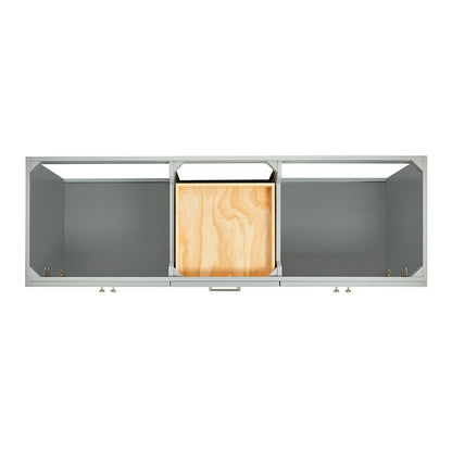 Bradford 66-Inch Grey bathroom vanity on white background – product photo 3