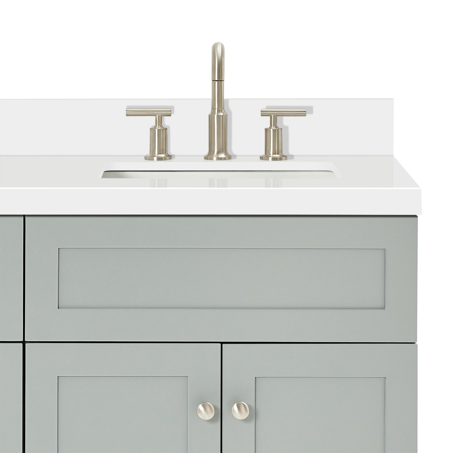 Bradford 66-Inch Grey bathroom vanity on white background – product photo 5