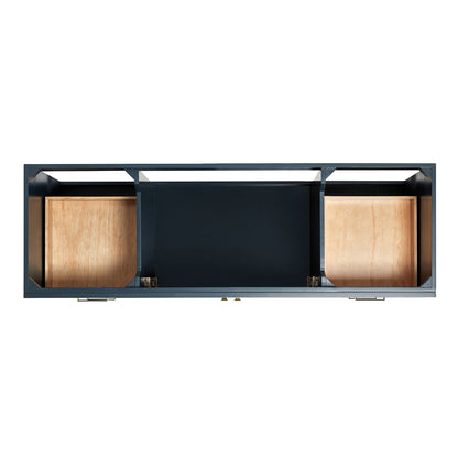 Bradford 66-Inch Midnight Blue bathroom vanity on white background – product photo 3
