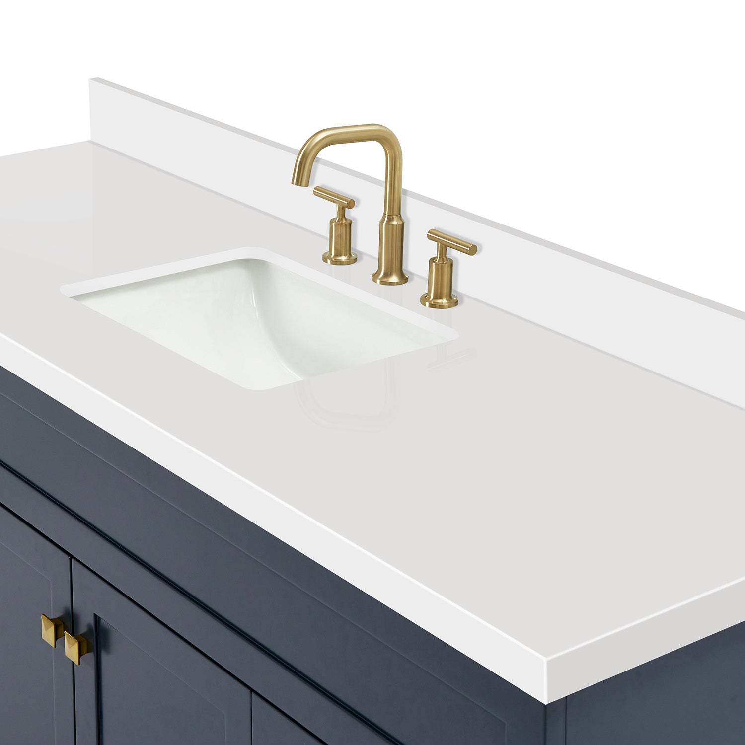 Bradford 66-Inch Midnight Blue bathroom vanity on white background – product photo 5