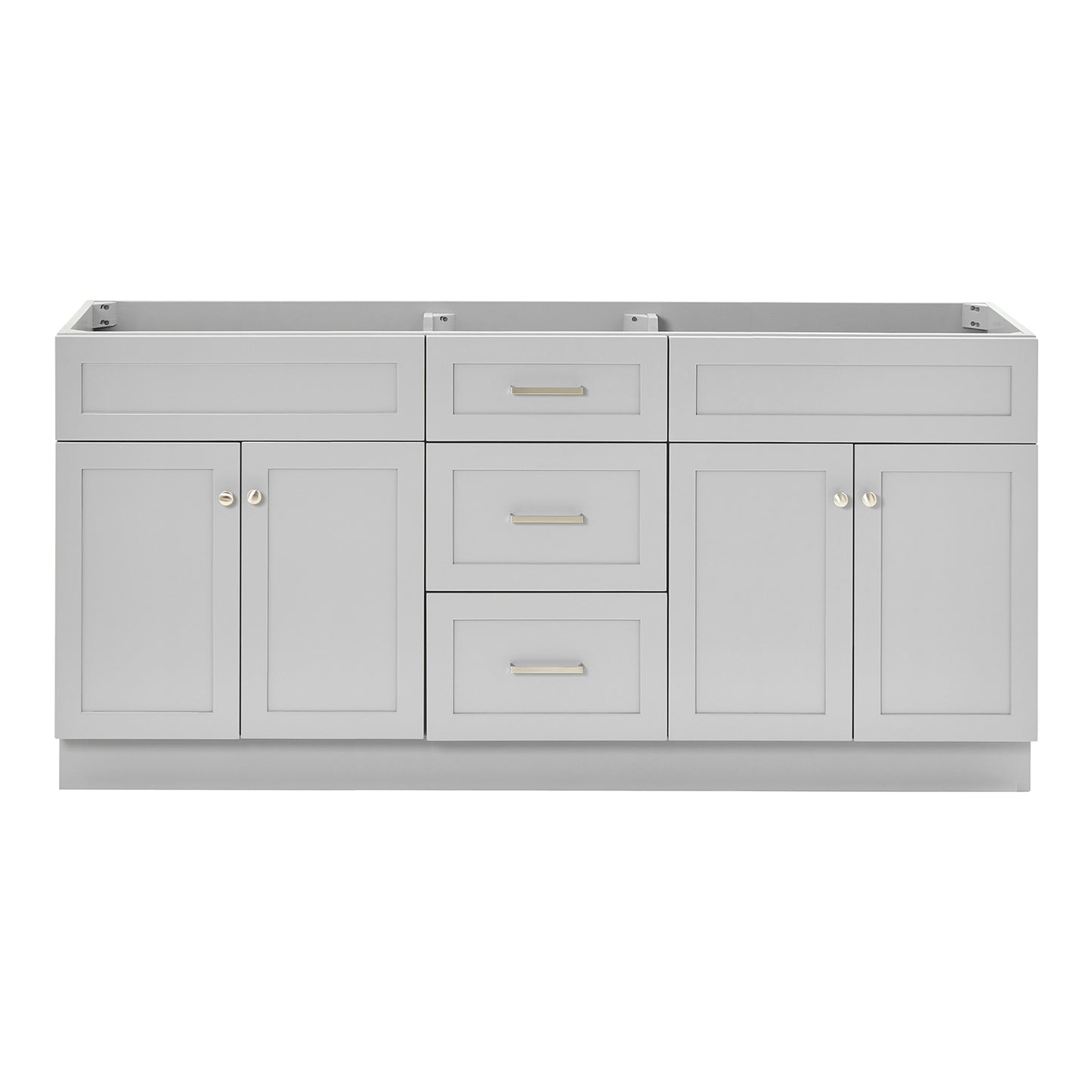 Bradford 72-inch Grey base cabinet on white back ground front view main image