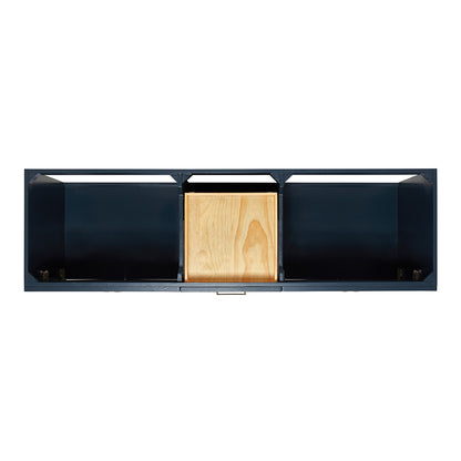 Bradford 72-inch Midnight Blue base cabinet on white back ground top down