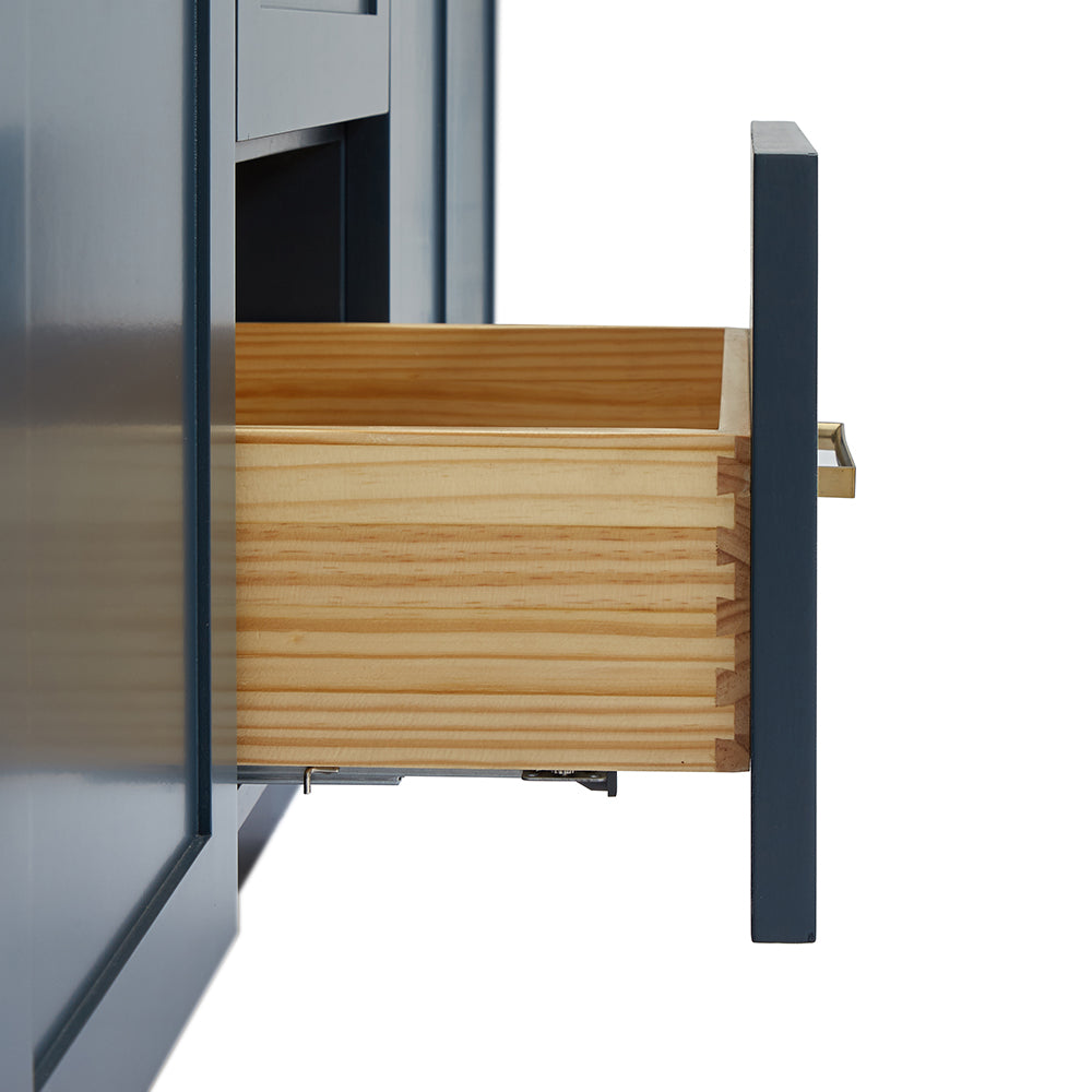 Bradford 72-inch Midnight Blue base cabinet on detail 1