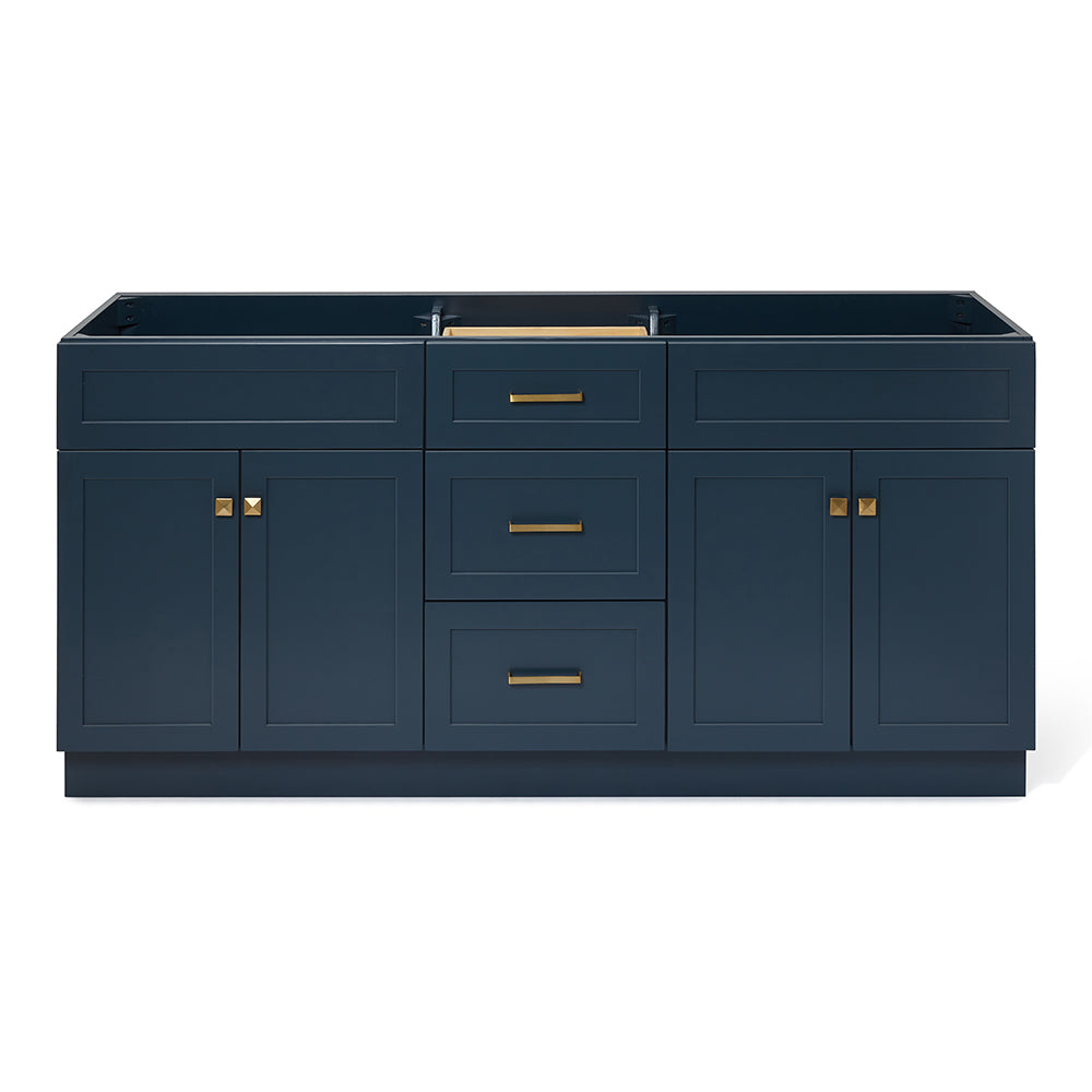 Bradford 72-inch Midnight Blue base cabinet on white back ground front view main image