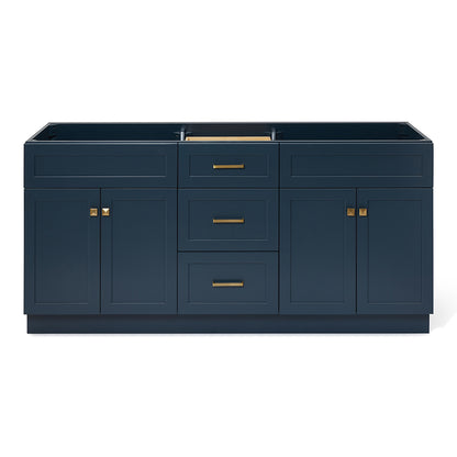 Bradford 72-inch Midnight Blue base cabinet on white back ground front view main image