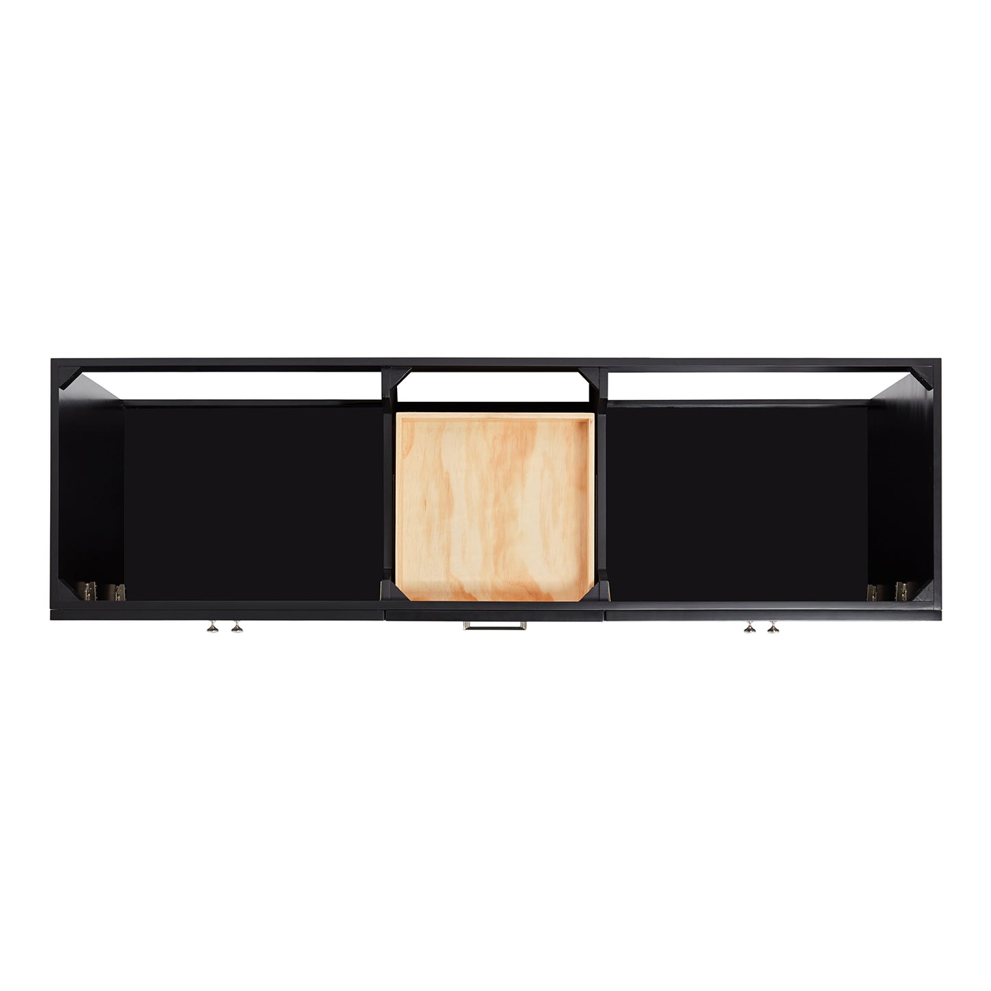 Bradford 72-Inch Black bathroom vanity on white background – product photo 3