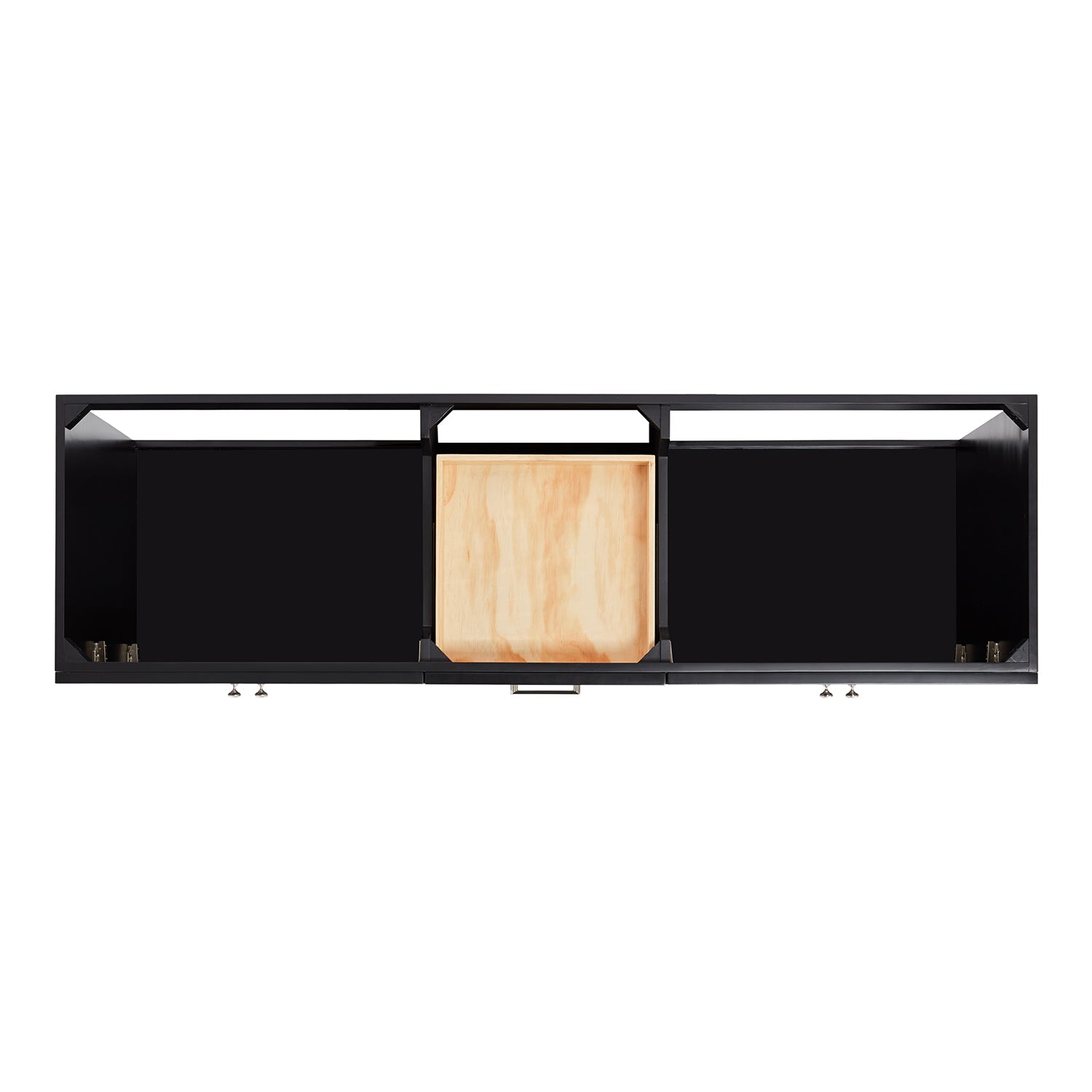 Bradford 72-Inch Black bathroom vanity on white background – product photo 3