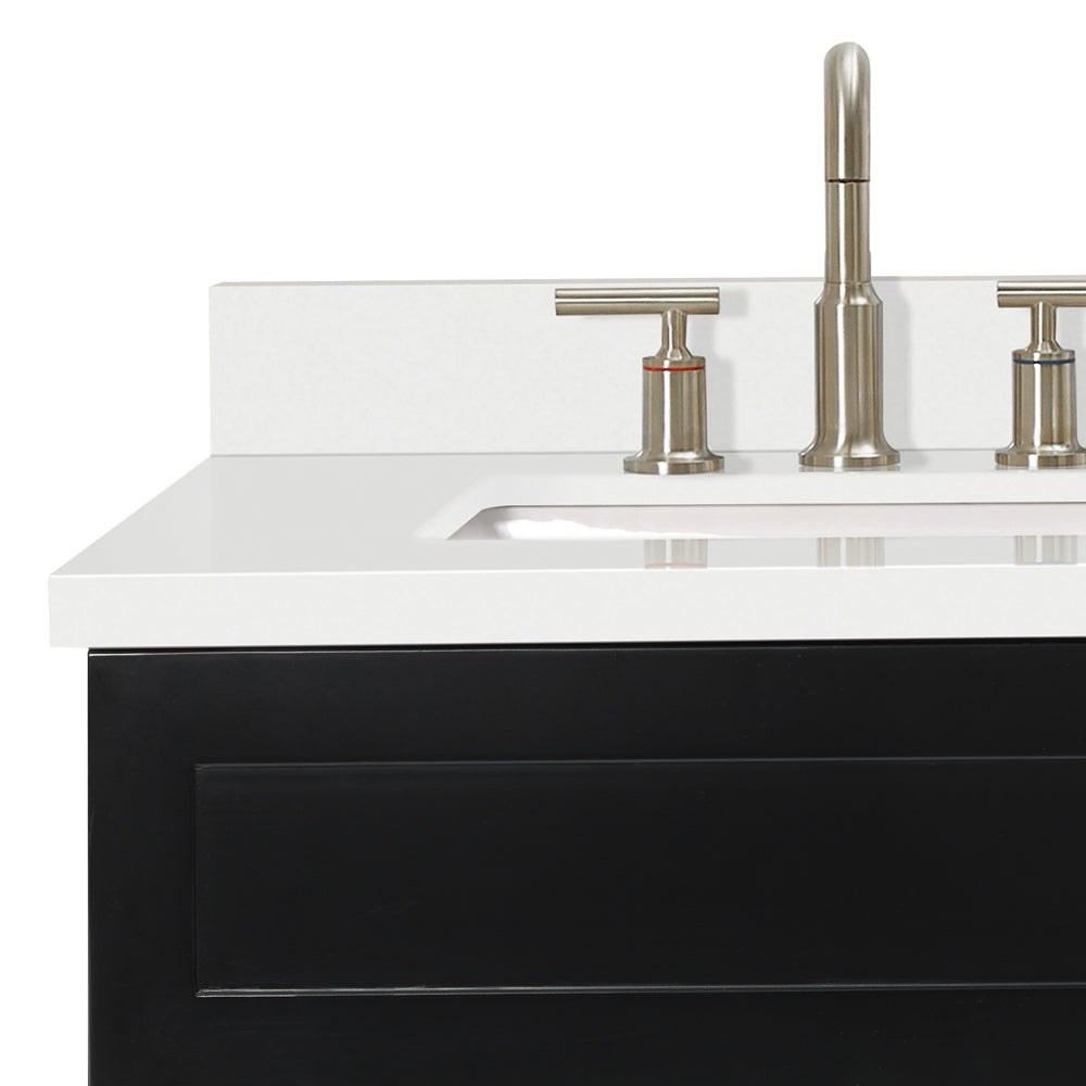 Bradford 72-Inch Black bathroom vanity on white background – product photo 4