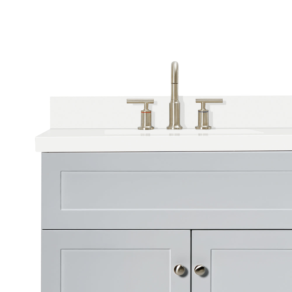 Bradford 72-Inch Grey bathroom vanity on white background – product photo 4