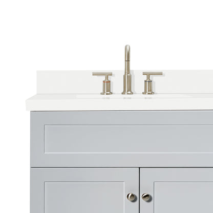 Bradford 72-Inch Grey bathroom vanity on white background – product photo 4