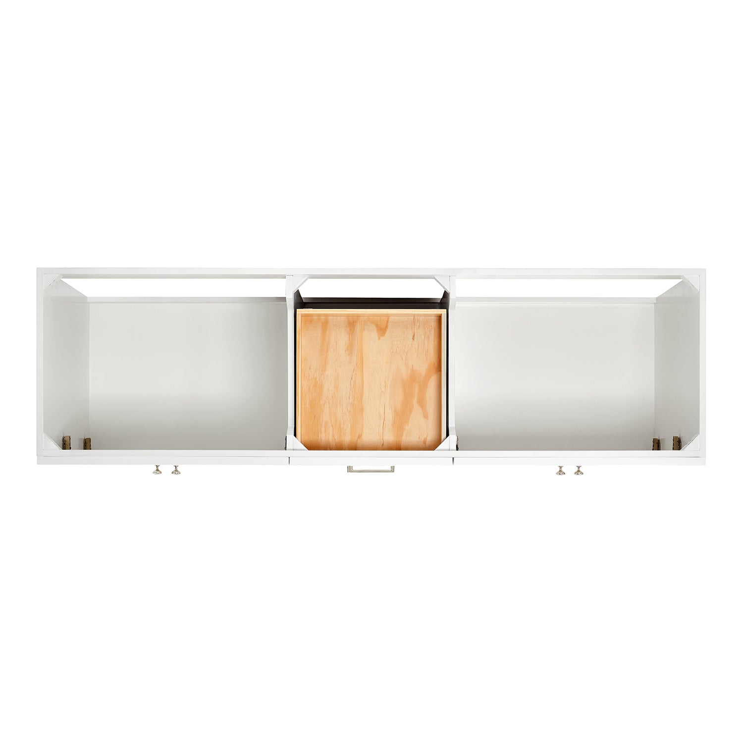 Bradford 72-Inch White bathroom vanity on white background – product photo 3