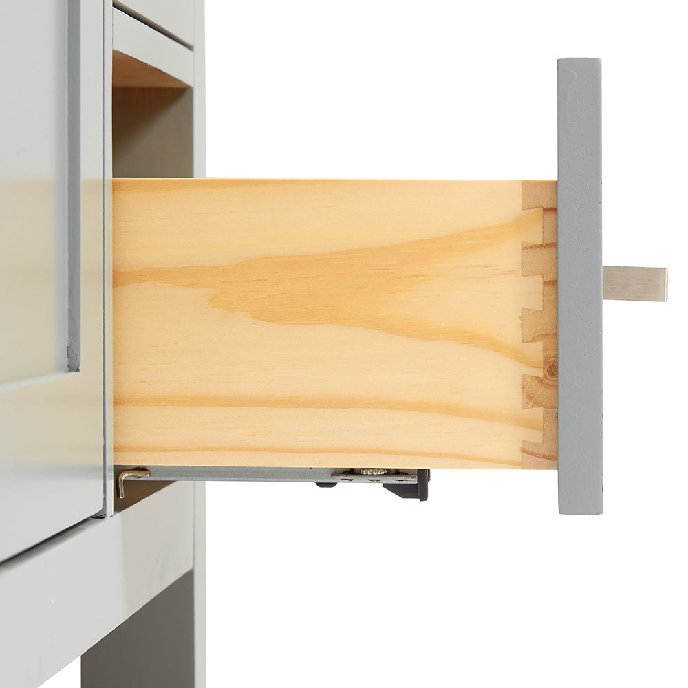 Alenza 36-inch Grey bathroom vanity on detail 1