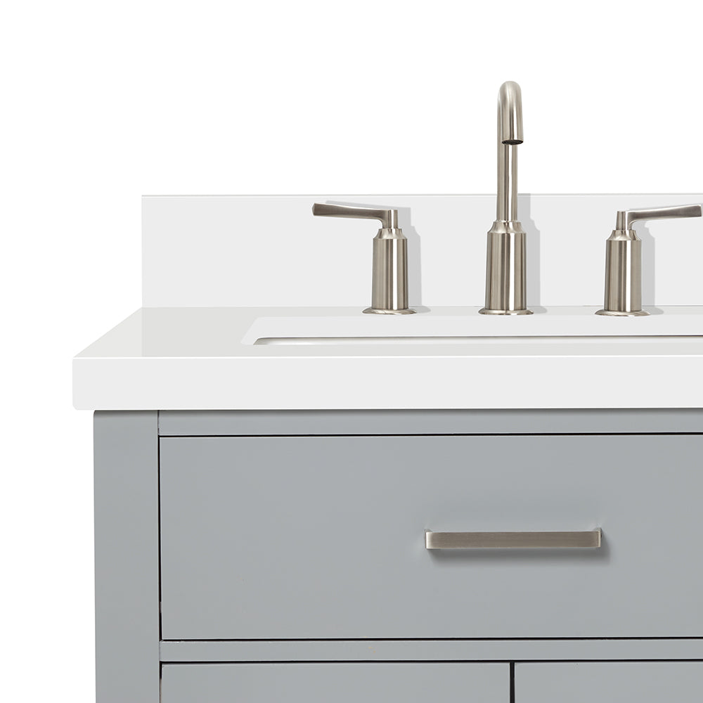 Alenza 36-inch Grey bathroom vanity on detail 2