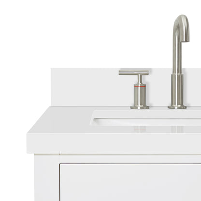 Alenza 36-inch White bathroom vanity on detail 2