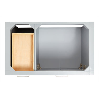 Alenza 36-inch Grey bathroom vanity on white back ground top down