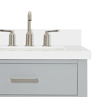 Alenza 36-inch Grey bathroom vanity on detail 2