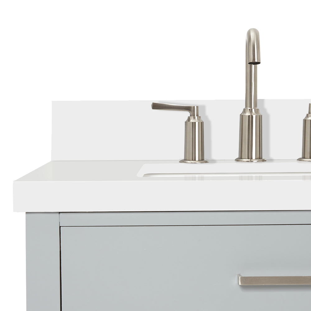 Alenza 42-inch Grey bathroom vanity on detail 2