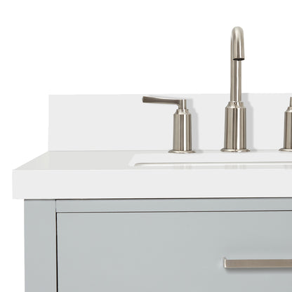 Alenza 42-inch Grey bathroom vanity on detail 2