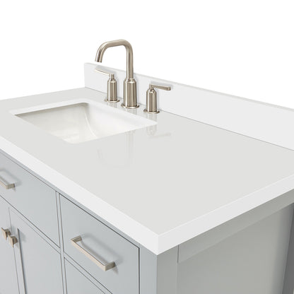Alenza 42-inch Grey bathroom vanity on detail 3