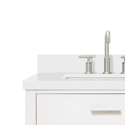 Alenza 42-inch White bathroom vanity on detail 3