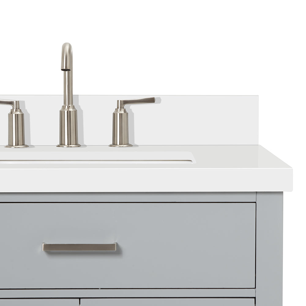 Alenza 42-inch Grey bathroom vanity on detail 2