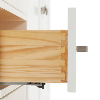 Alenza 42-inch White bathroom vanity on detail 1