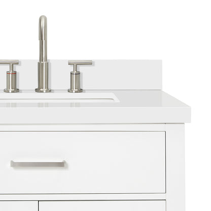 Alenza 42-inch White bathroom vanity on detail 3