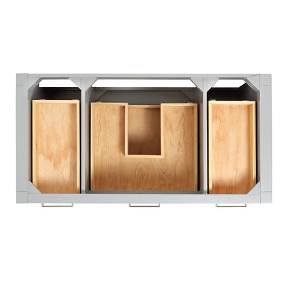 Alenza 42-inch Grey bathroom vanity on white back ground top down