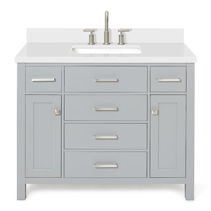 Alenza 42-inch Grey bathroom vanity on white back ground front view main image
