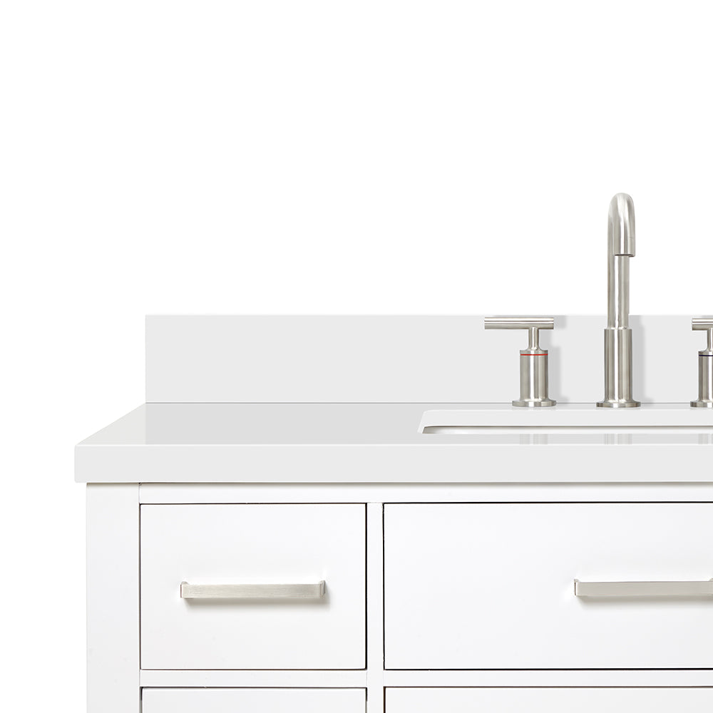 Alenza 42-inch White bathroom vanity on detail 1