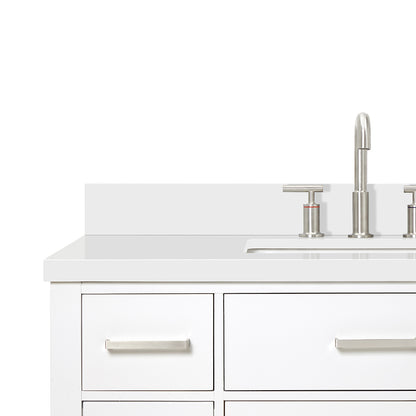 Alenza 42-inch White bathroom vanity on detail 1