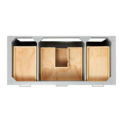 Alenza 48-inch Grey bathroom vanity on white back ground top down